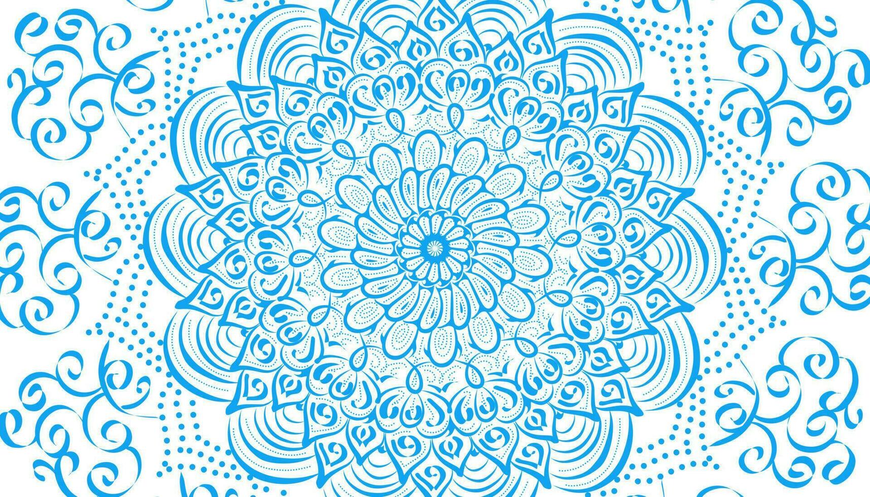 illustratie van blauw mandala motief decoratie vector