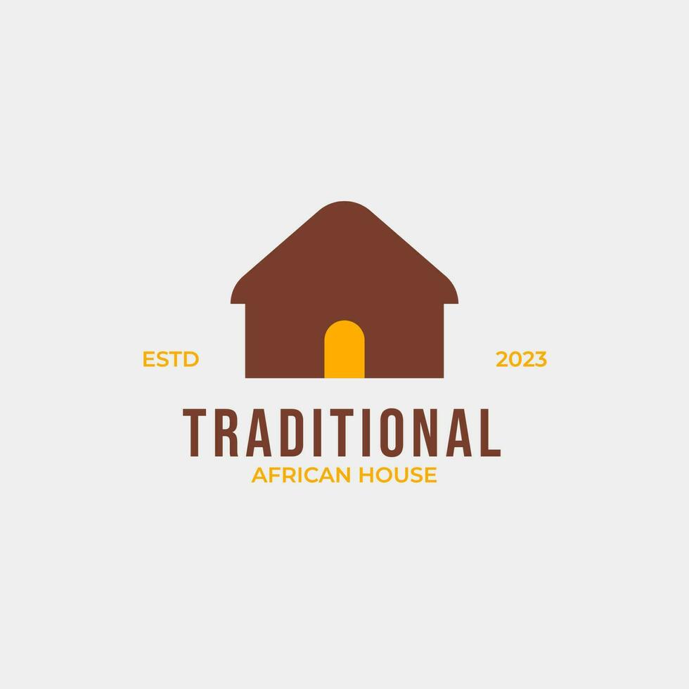creatief traditioneel Afrikaanse huis logo ontwerp concept illustratie idee vector