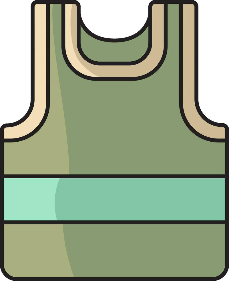 vlak illustratie van driekleur tank top icoon. vector