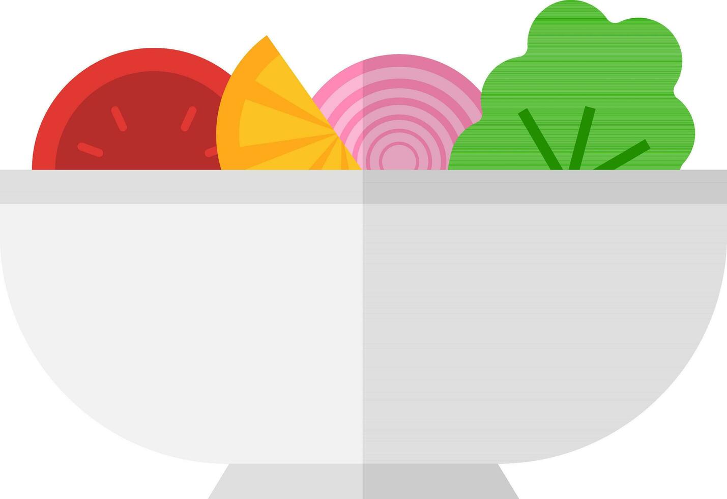 illustratie van salade kom icoon in vlak stijl. vector
