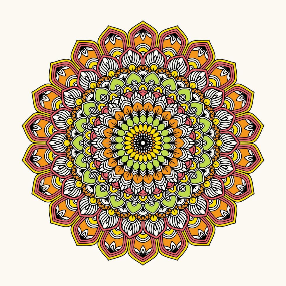 bloemen mandala ontwerp sjabloon vector