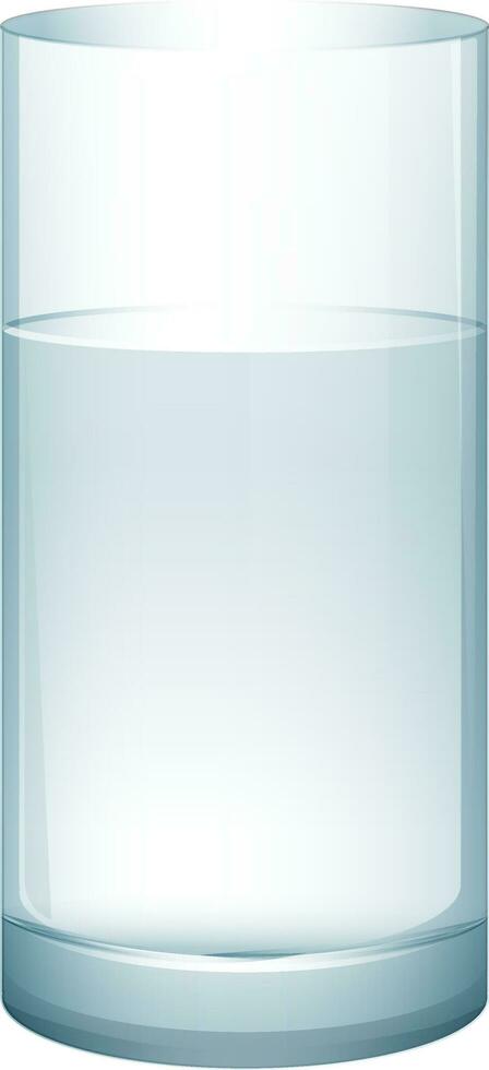 realistisch water glas element Aan transparant achtergrond. vector
