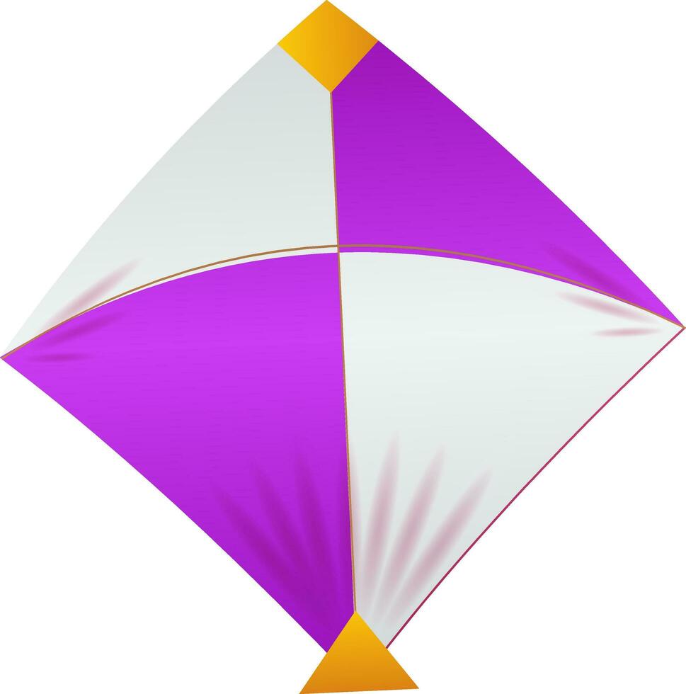 geïsoleerd vlieger element in Purper en wit kleur. vector