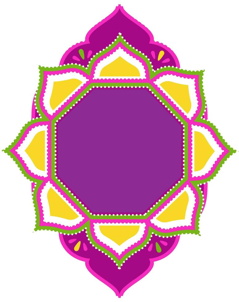 kleurrijk mandala kader over- wit achtergrond. vector