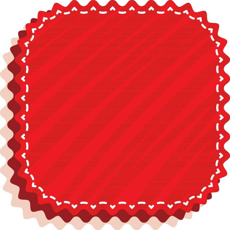 leeg plein etiket of kleverig in rood kleur. vector