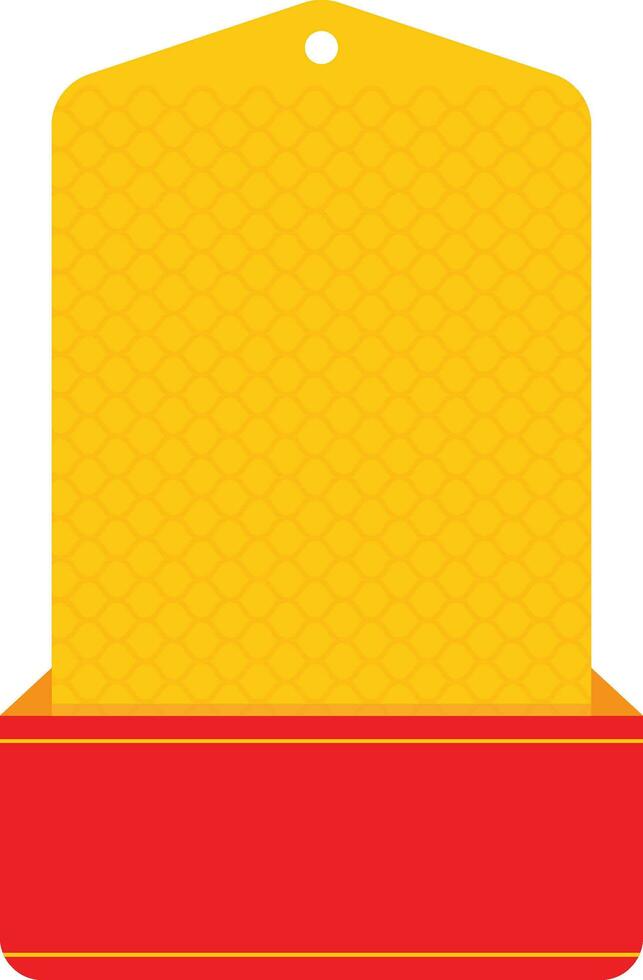 papier label element in geel en rood kleur. vector