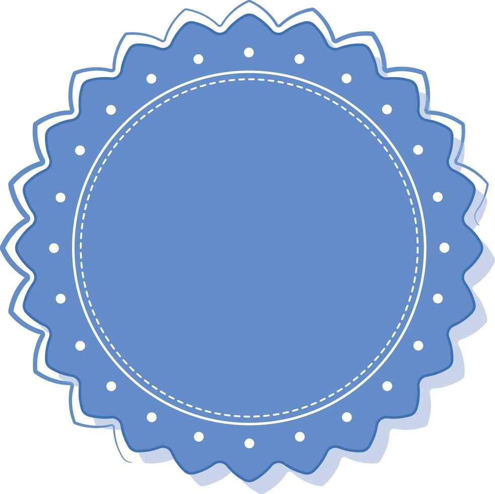 leeg ronde etiket element in blauw kleur. vector