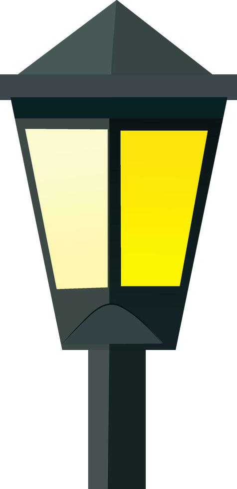 geïsoleerd geel straat lamp icoon. vector