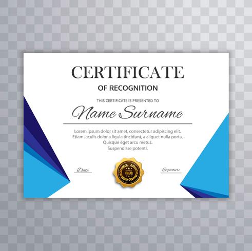 Moderne certificaatsjabloon achtergrond vector