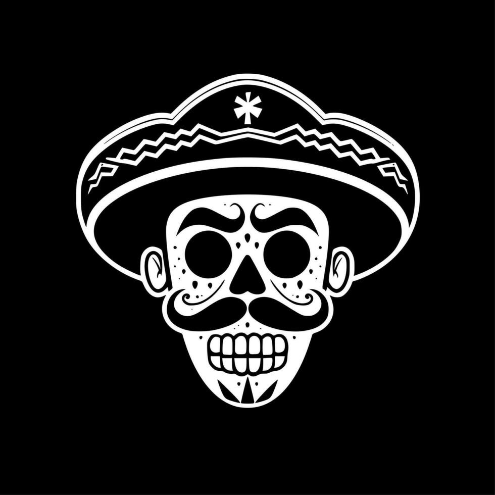 Mexico, minimalistische en gemakkelijk silhouet - vector illustratie