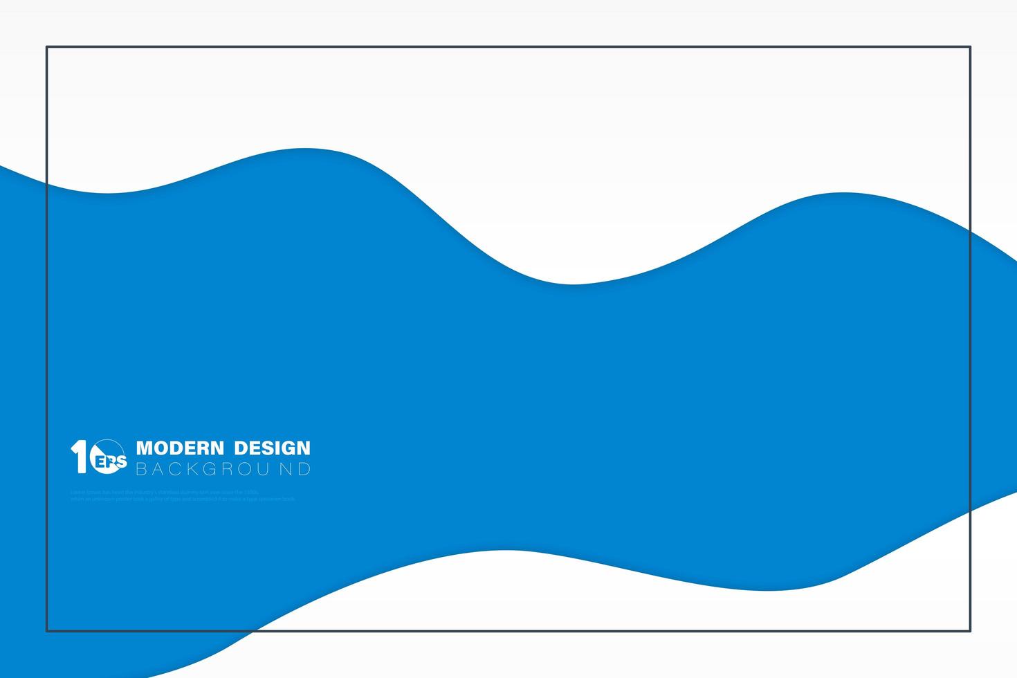 abstracte blauwe en witte golvende papier gesneden minimale ontwerp achtergrond vector