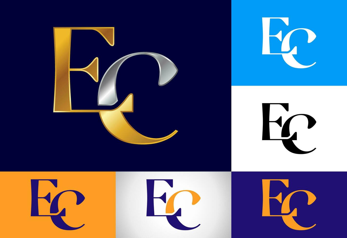 eerste brief e c logo ontwerp vector sjabloon. grafisch alfabet symbool voor zakelijke bedrijf identiteit