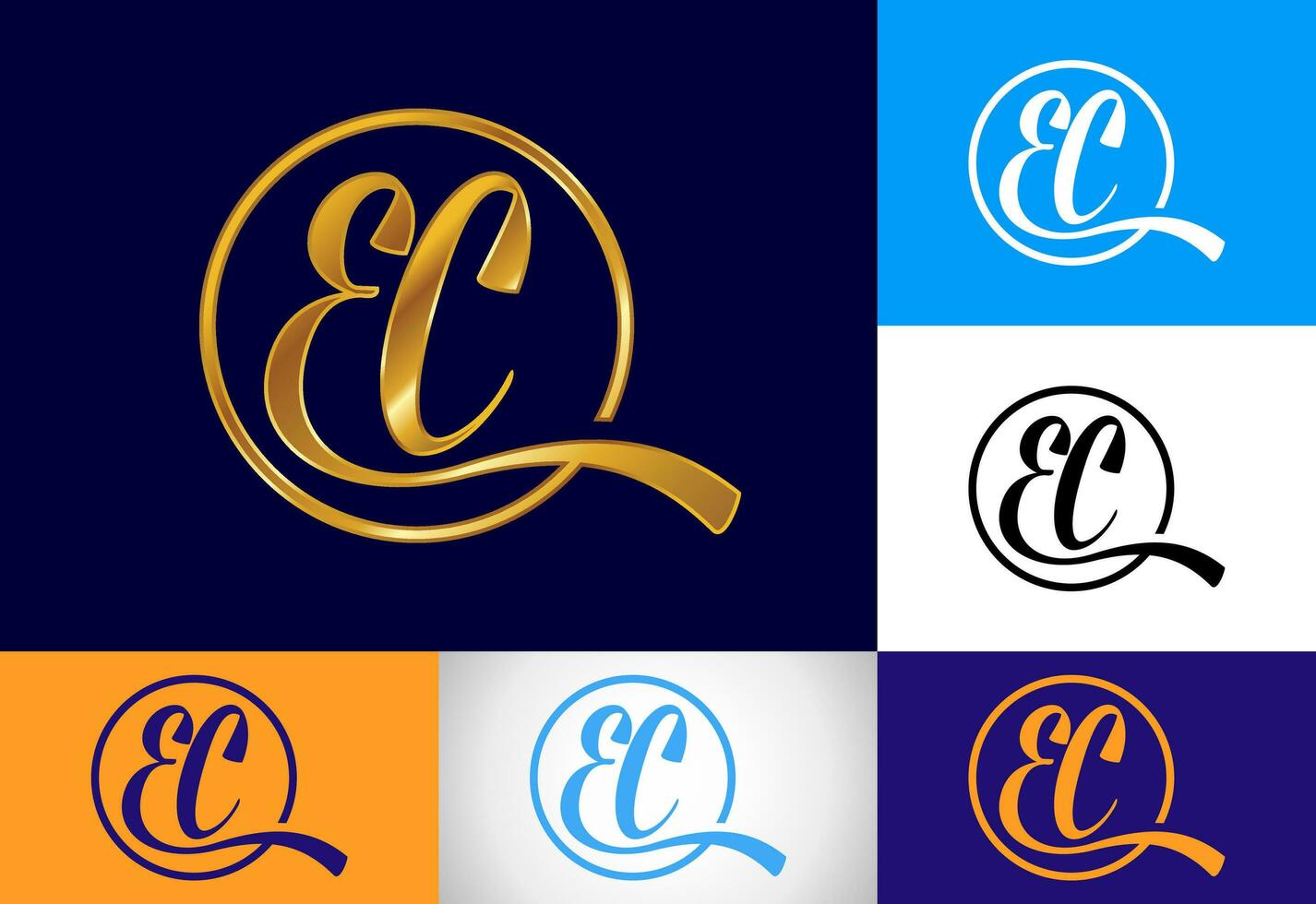 eerste brief e c logo ontwerp vector sjabloon. grafisch alfabet symbool voor zakelijke bedrijf identiteit