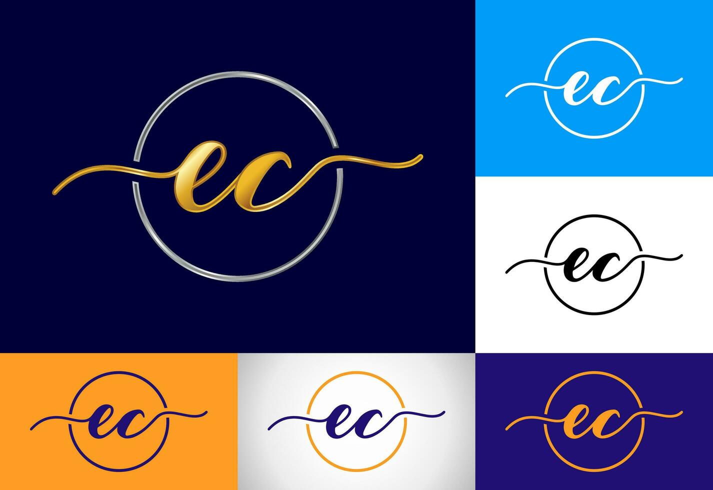 eerste brief e c logo ontwerp vector sjabloon. grafisch alfabet symbool voor zakelijke bedrijf identiteit