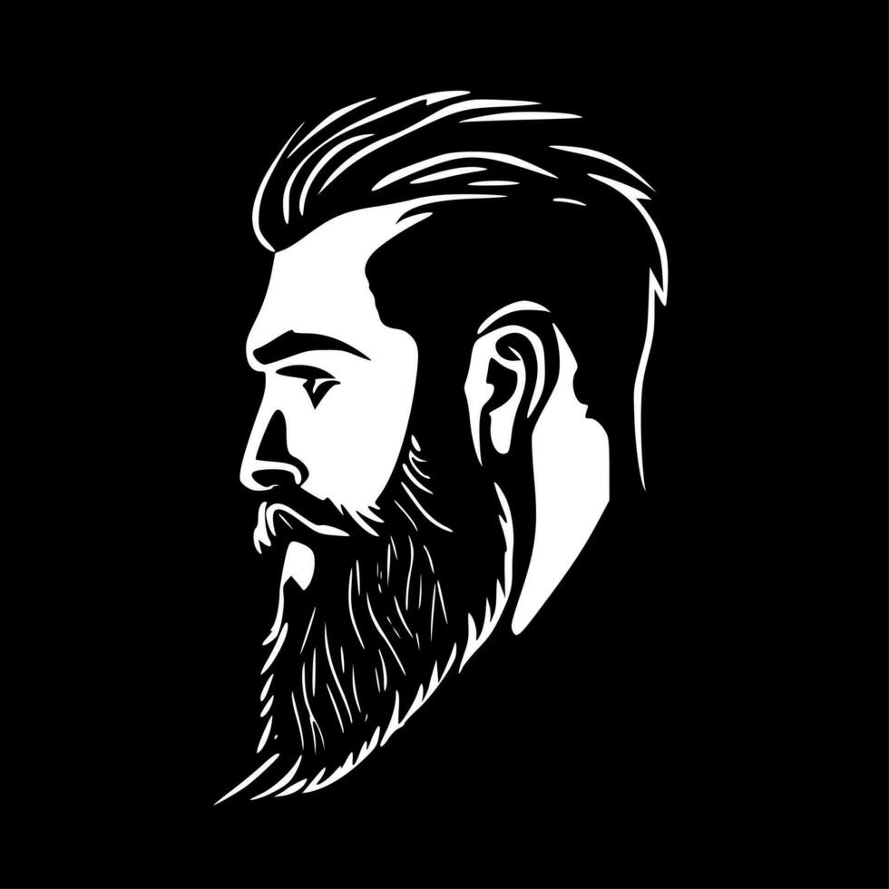 baard, minimalistische en gemakkelijk silhouet - vector illustratie