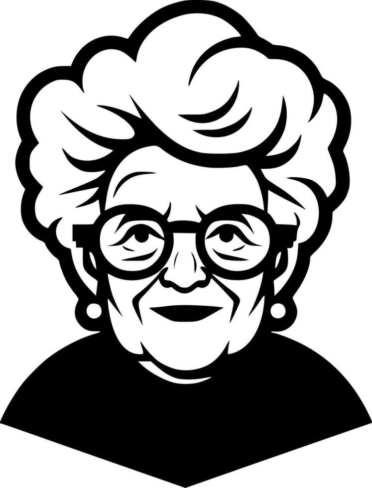 grootmoeder - hoog kwaliteit vector logo - vector illustratie ideaal voor t-shirt grafisch