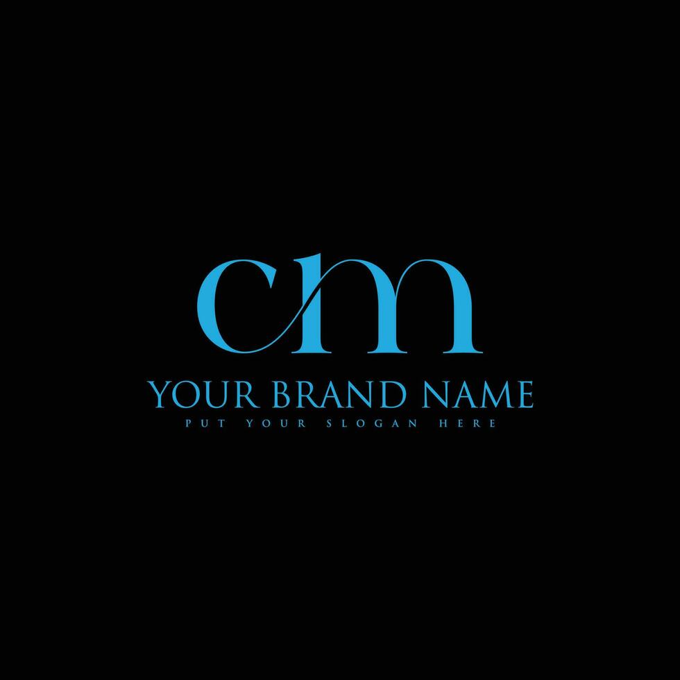 luxe elegant en modern eerste brief cm logo ontwerp vrij vector