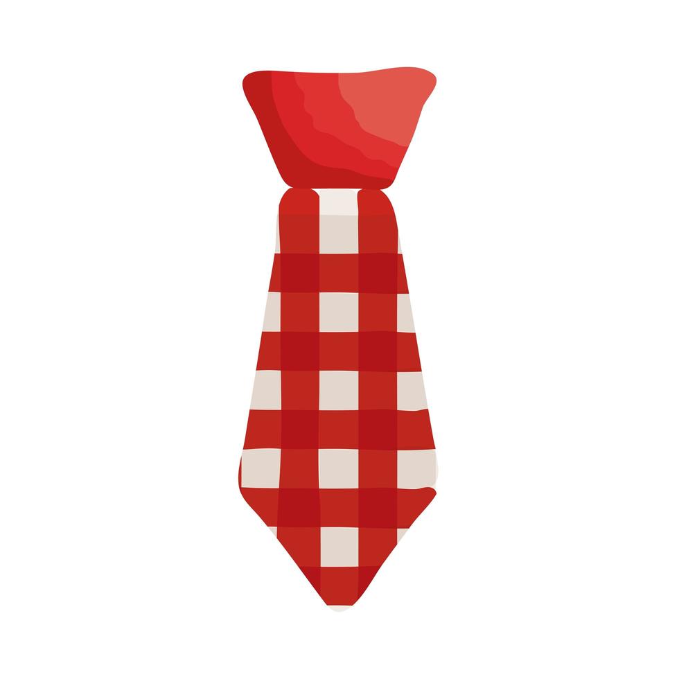 elegante stropdas platte stijlicoon vector