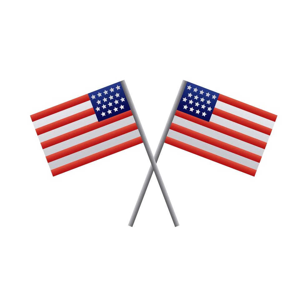 usa vlaggen gedegradeerd stijlicoon vector