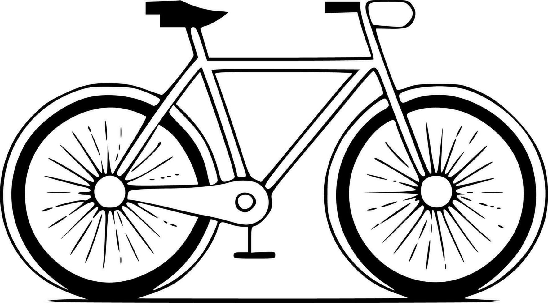 fiets - minimalistische en vlak logo - vector illustratie