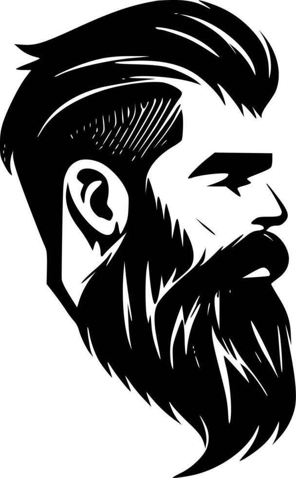 baard - minimalistische en vlak logo - vector illustratie