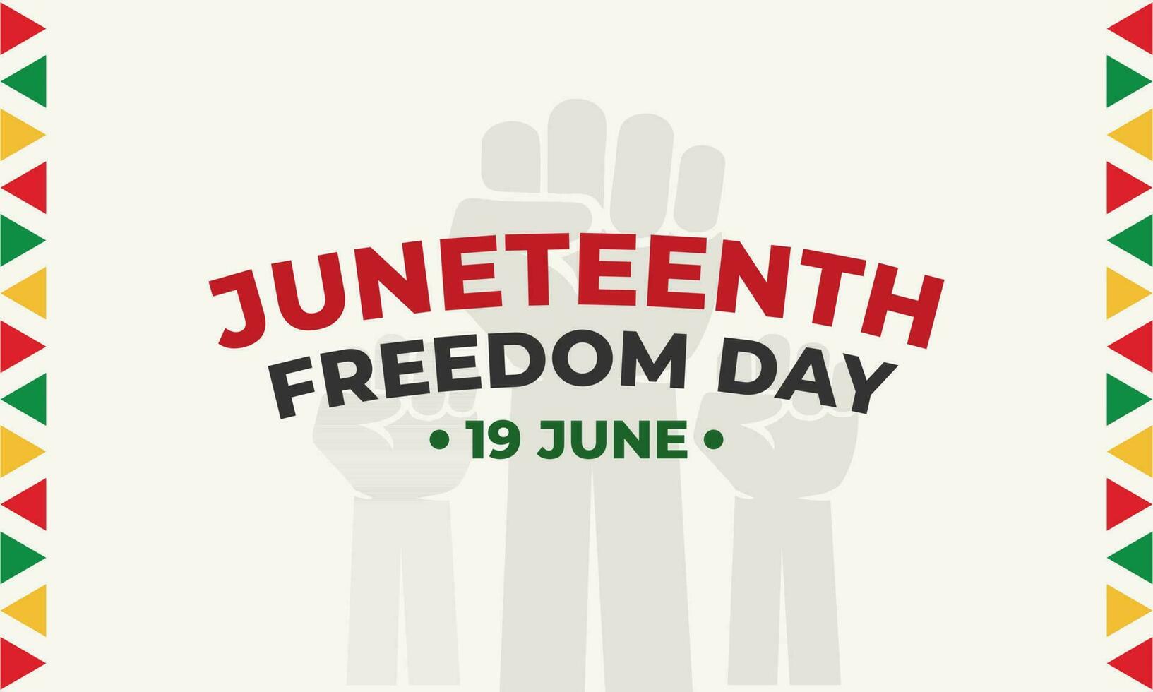 juneteenth onafhankelijkheid dag. vrijheid of emancipatie dag. de Amerikaans vakantie is gevierd Aan juni 19. Afro-Amerikaans geschiedenis en erfenis. poster, groet kaart, banier, en achtergrond. vector