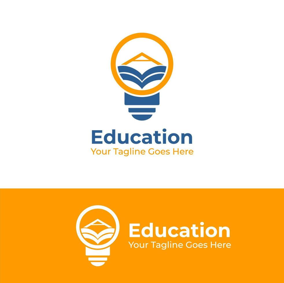 onderwijs logo grafisch vector ontwerp met lamp concept beeltenis idee. deze logo is geschikt voor opleiding, school, docent.