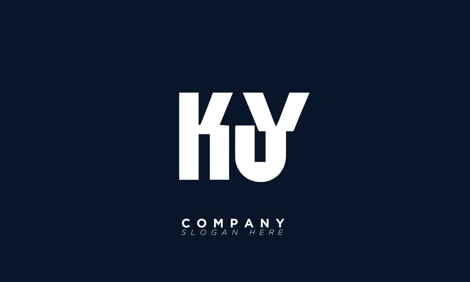 ky alfabet letters initialen monogram logo yk, k en y vector