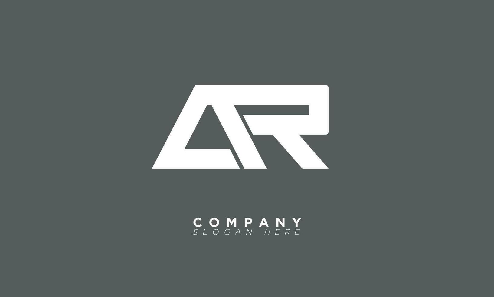 ar alfabet letters initialen monogram logo ra, a en r vector