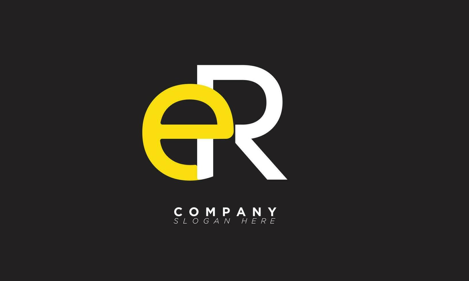 er alfabet letters initialen monogram logo re, e en r vector