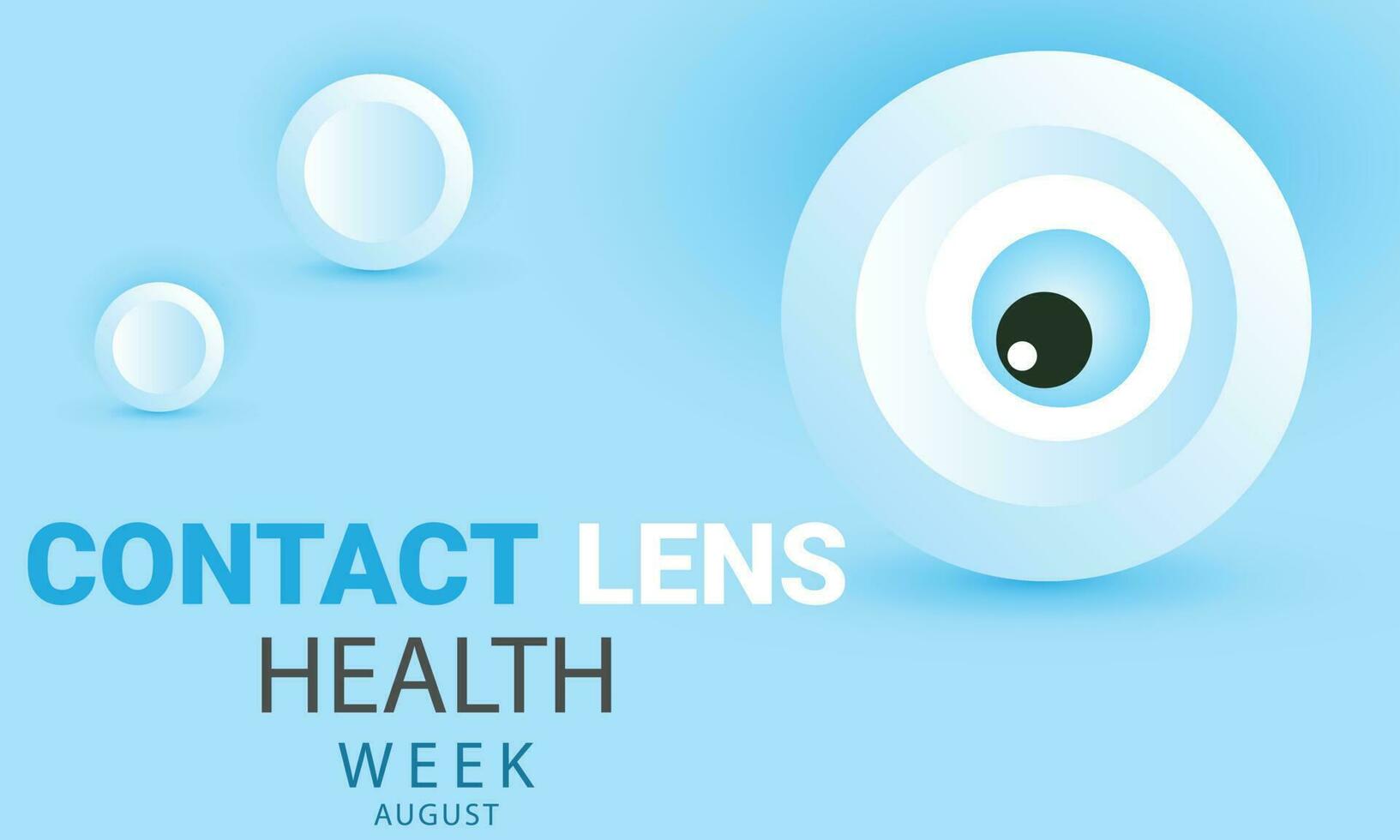 contact lens Gezondheid week augustus. achtergrond, banier, kaart, poster, sjabloon. vector illustratie.