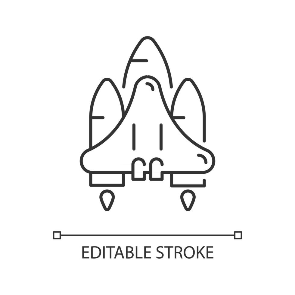 Spaceshuttle lineaire pictogram vector