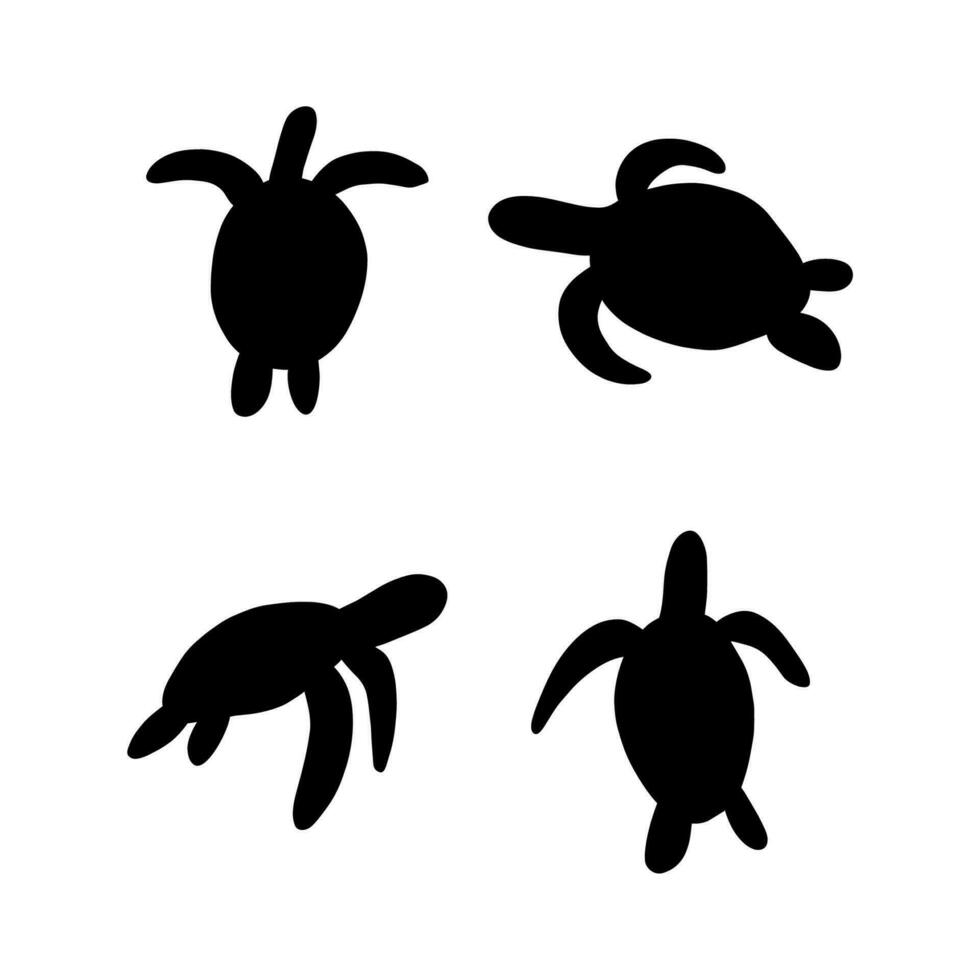schildpad karakter zee dier Aan diep achtergrond. wild leven illustratie. ondergoed wereld. vector illustratie.