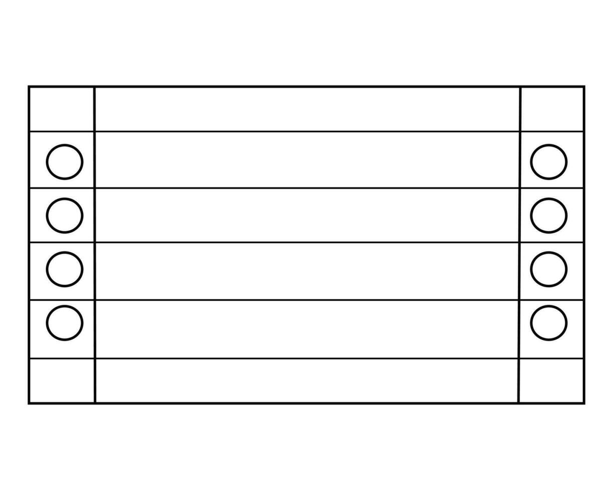 schattig papier stickers voor notities. ruw, slordig textuur. digitaal kogel logboek. vector