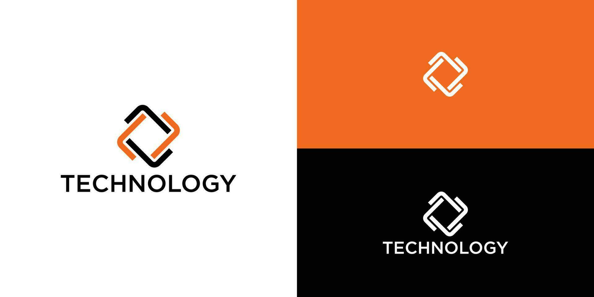 technologie logo icoon symbool met gegevens oplossing. vector logo sjabloon