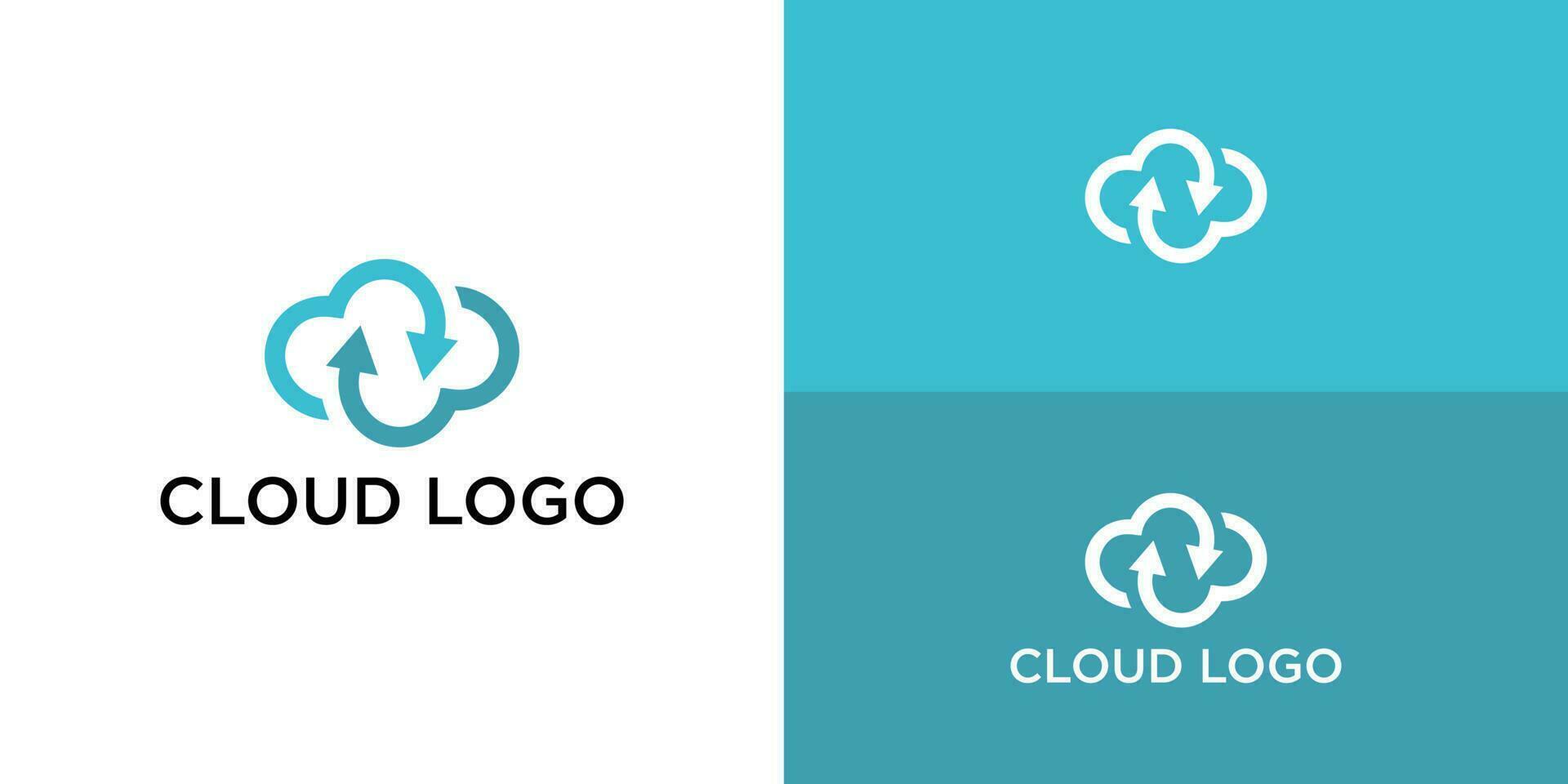 creatief eeuwigheid wolk logo met toespraak voor uw zakelijke ontwerpen. modern geïsoleerd vector icoon.