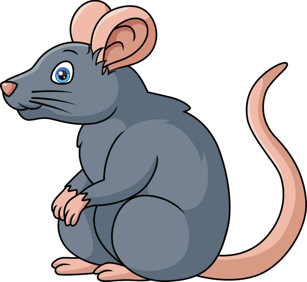 schattig muis tekenfilm Aan wit achtergrond vector