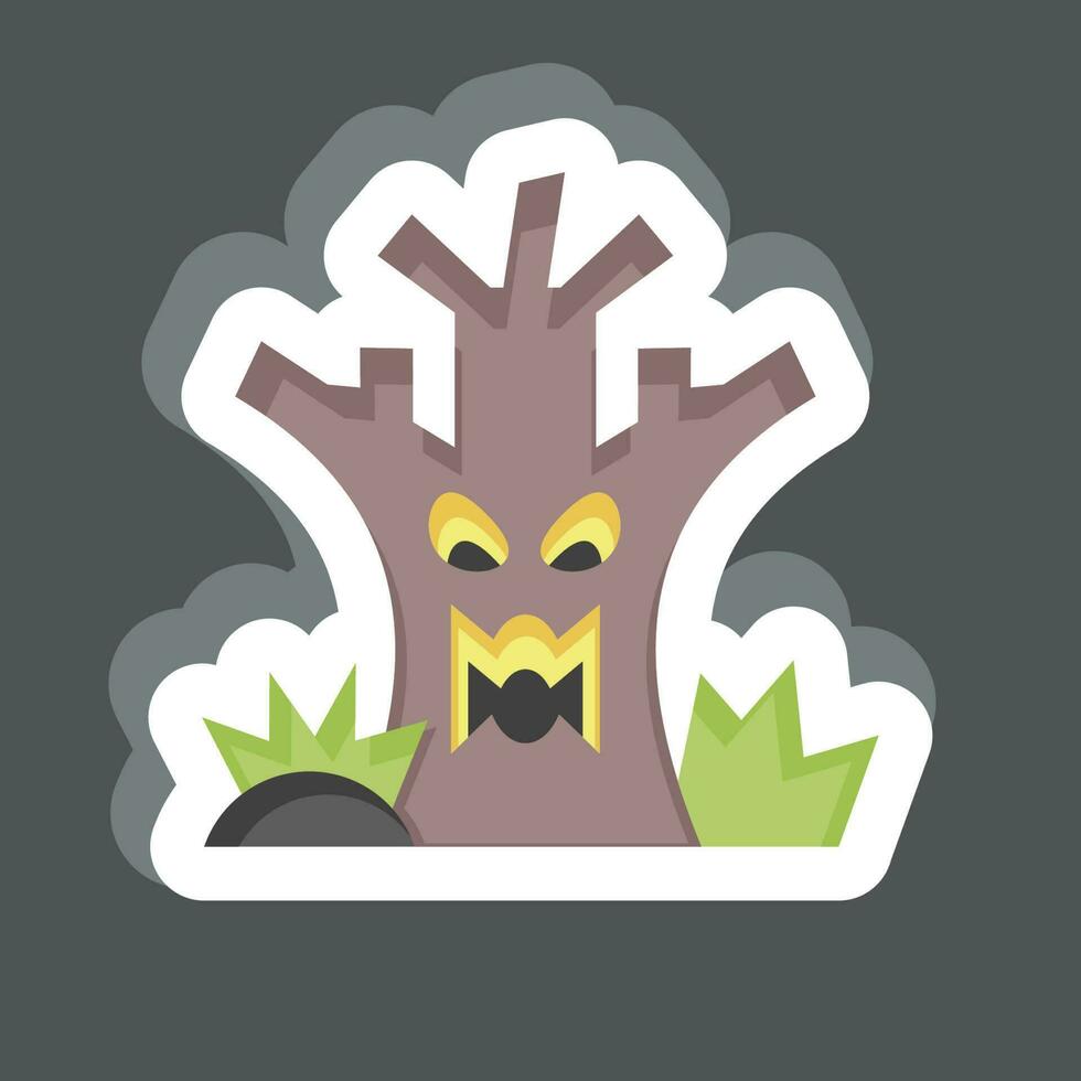 sticker dood boom. verwant naar halloween symbool. gemakkelijk ontwerp bewerkbaar. gemakkelijk illustratie vector