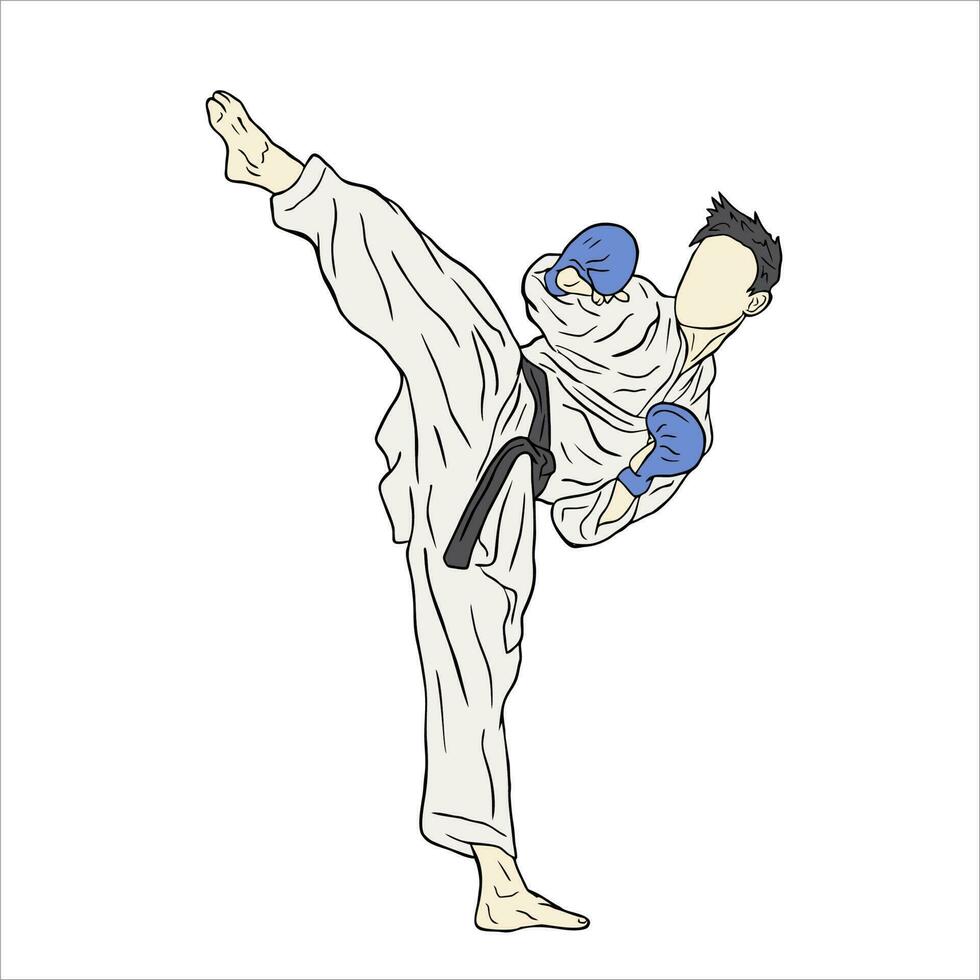 illustratie van karate figuur vector