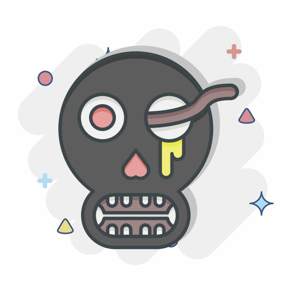 icoon botten. verwant naar halloween symbool. grappig stijl. gemakkelijk ontwerp bewerkbaar. gemakkelijk illustratie vector