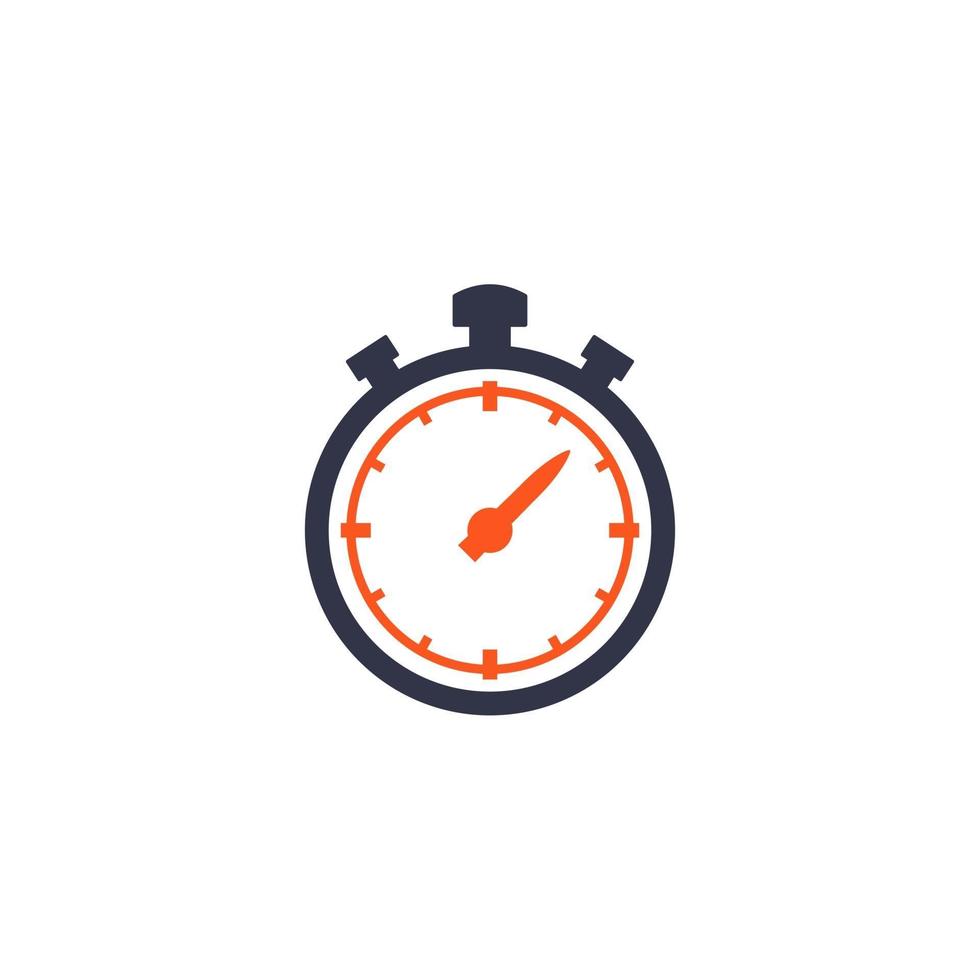 chronometer of stopwatch vector pictogram geïsoleerd op wit