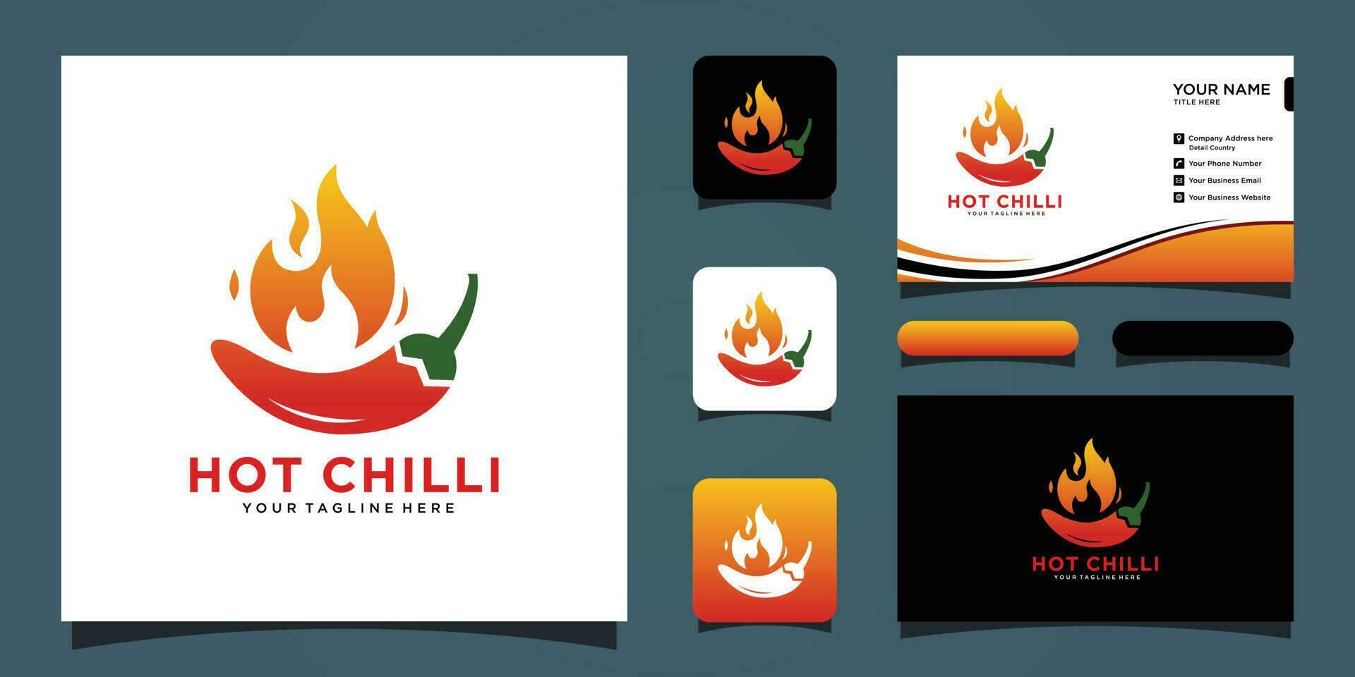 rood heet Chili logo ontwerpen concept vector pittig peper logo ontwerpen sjabloon premie vector
