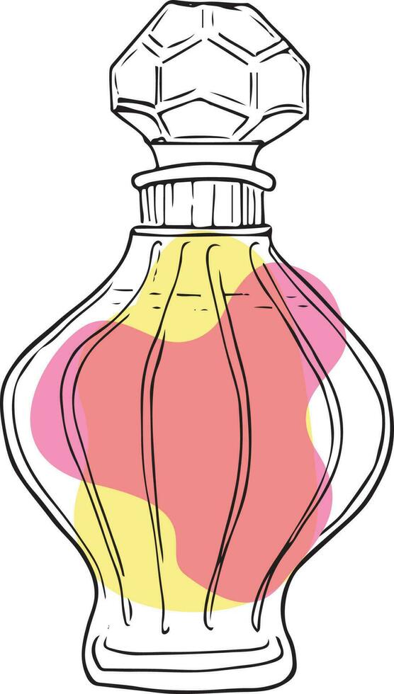 geparfumeerd parfum fles feromonen lijn kunst vector