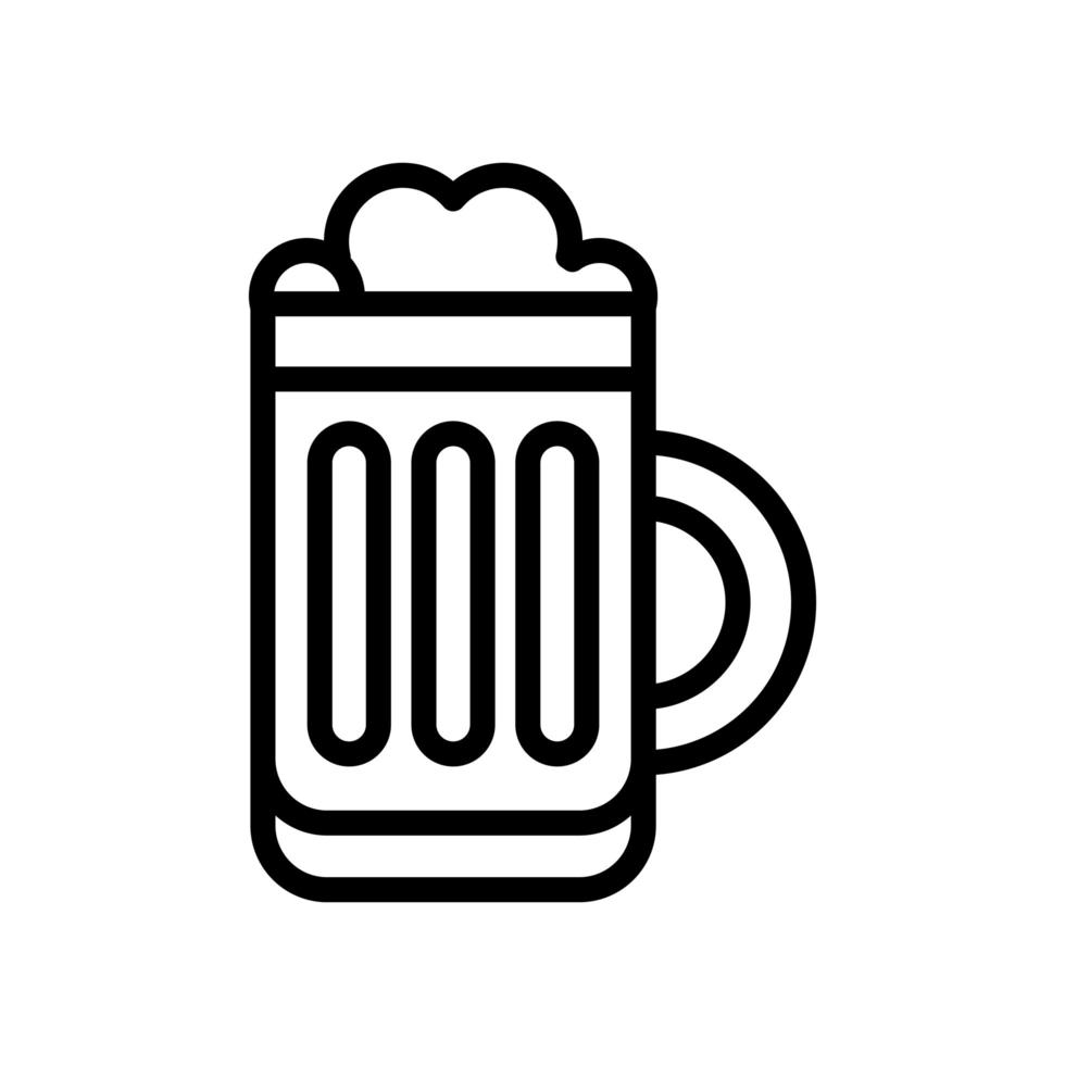 bierpot drink internationale dag lijnstijl vector