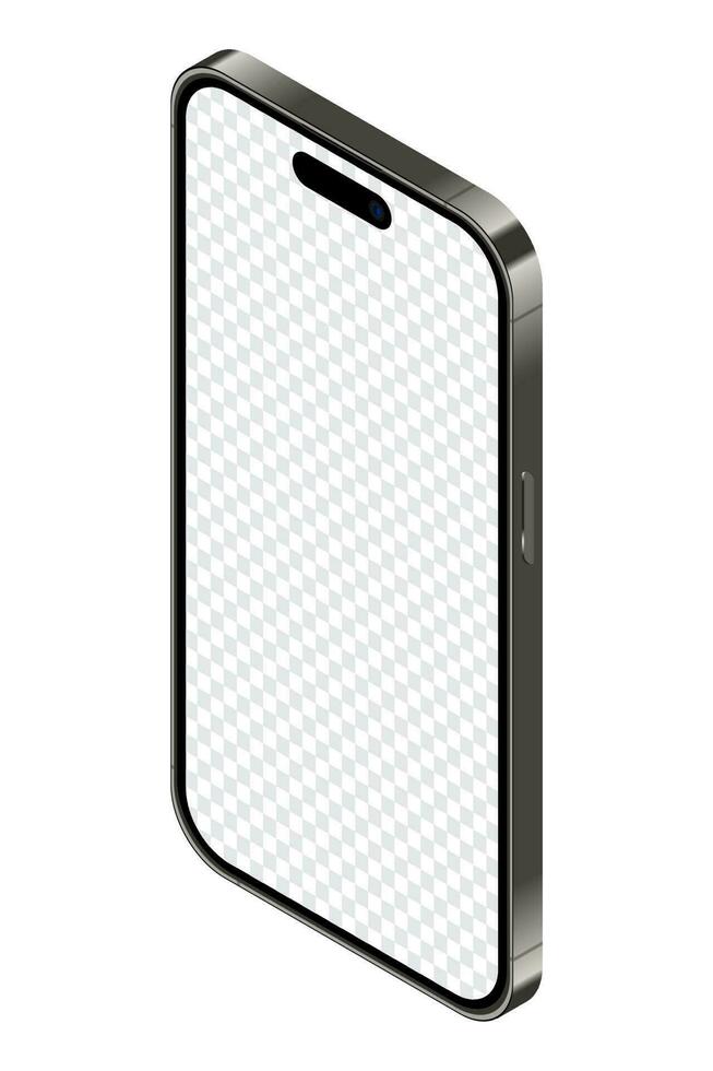 realistisch smartphone model. isometrische smartphone set. 3d mobiel telefoons met blanco scherm. vector illustratie