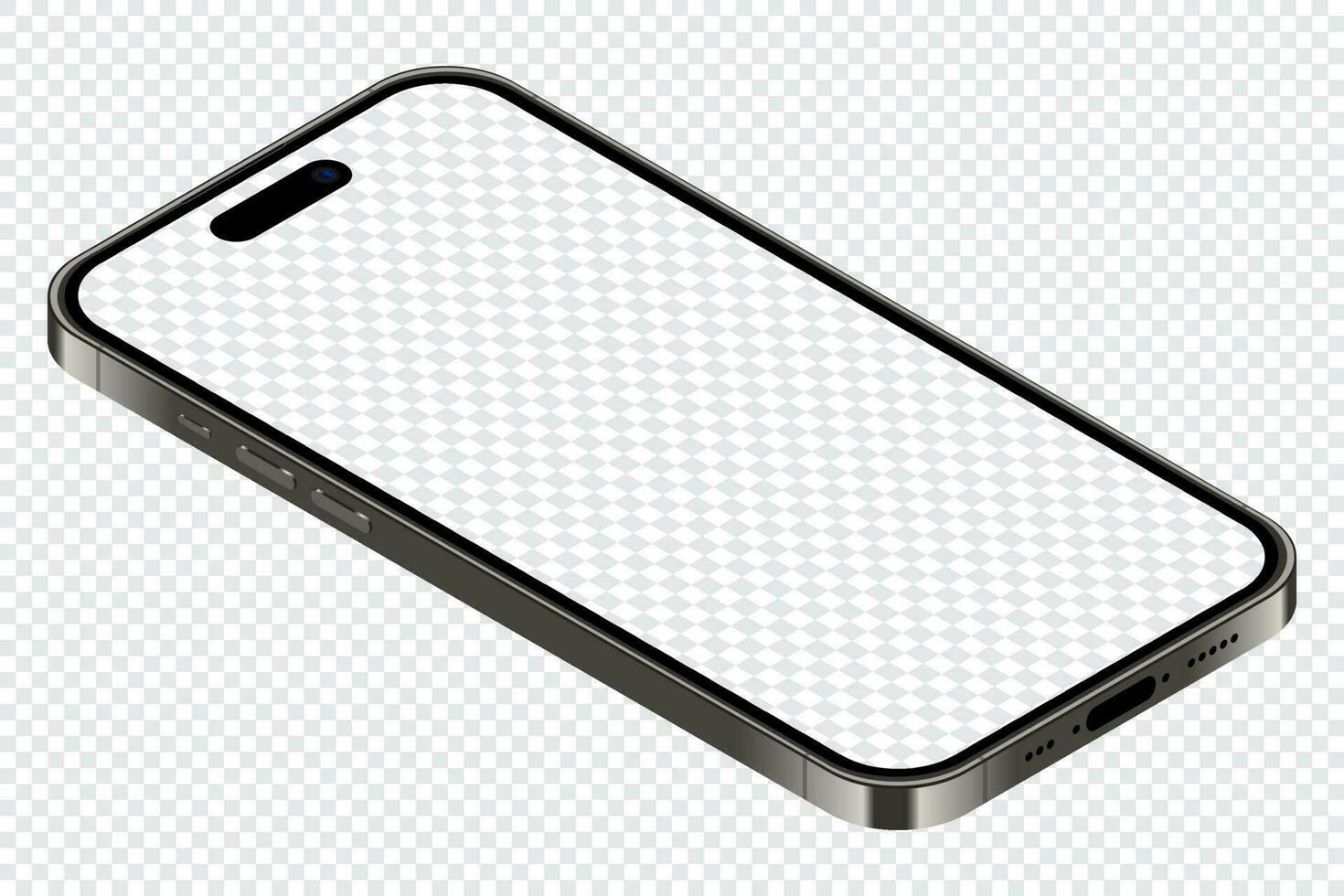 realistisch smartphone model. isometrische smartphone set. 3d mobiel telefoons met blanco scherm. vector illustratie