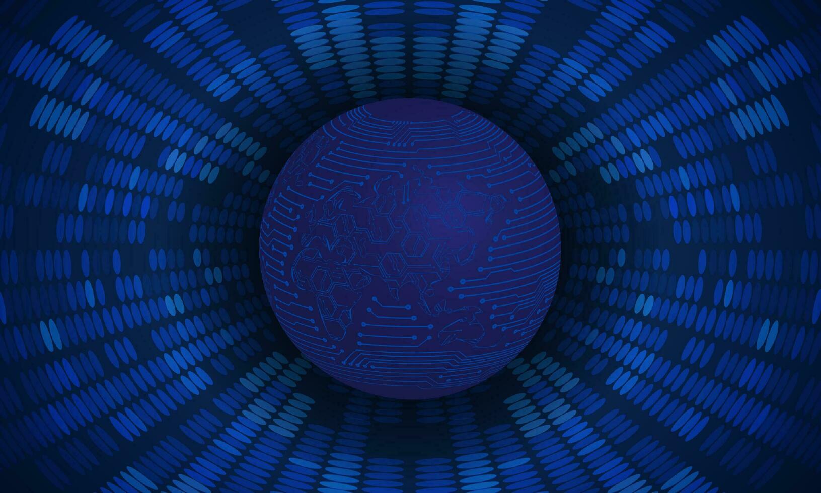 modern cyberveiligheid technologie achtergrond met blauw wereldbol vector