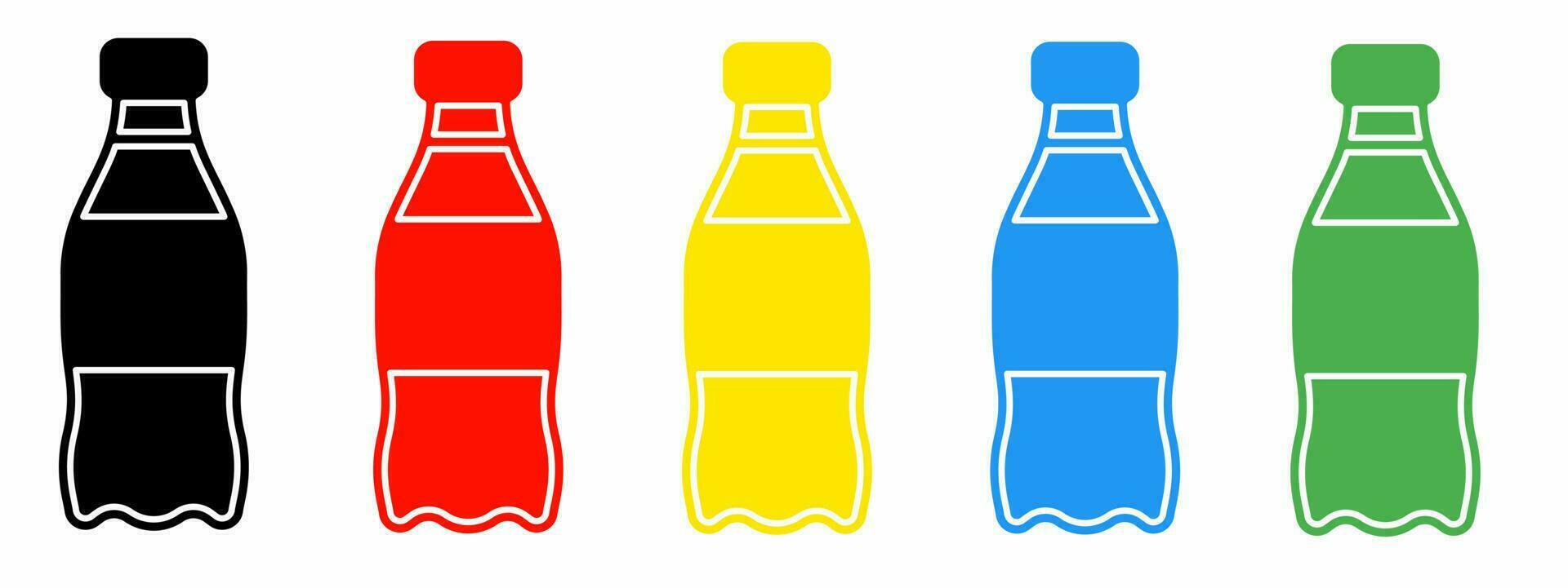 fles glas icoon vector verzameling. vector illustratie.