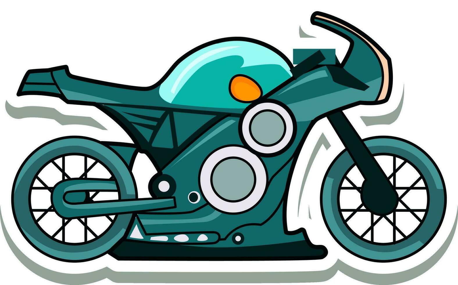 taling laatste motor in sticker stijl. vector