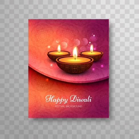 Het moderne mooie kleurrijke ontwerp van de diwali moderne brochure vector